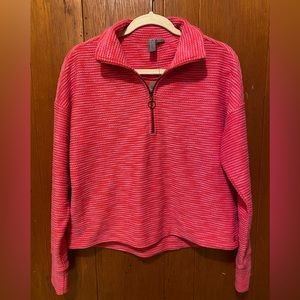 NWT Sweaty Betty Rest Up Half Zip pullover Tulip Red - size XS